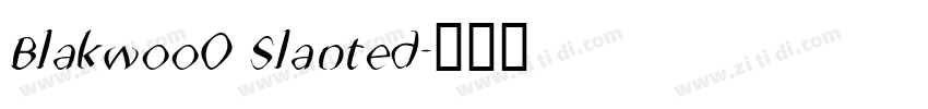 Blakwoo0 Slanted字体转换
